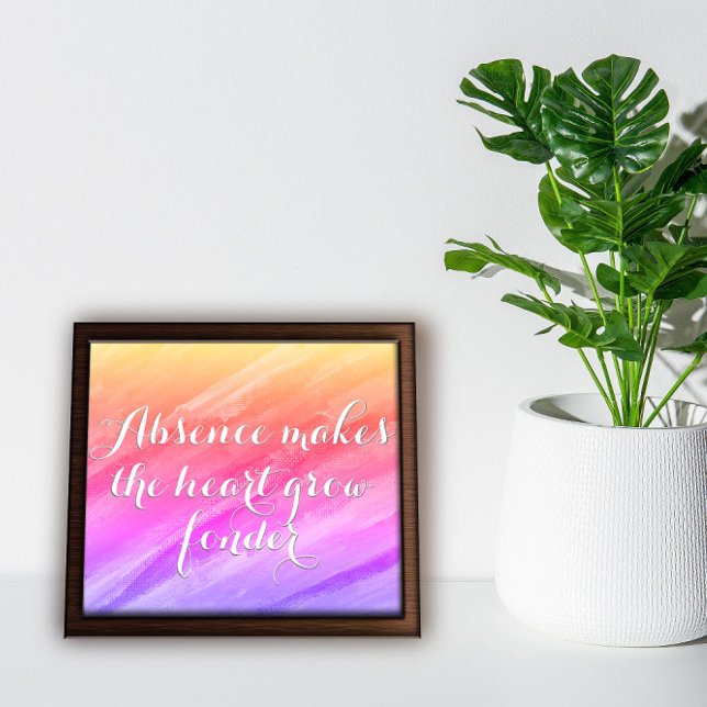 Ausência faz poster de encorajamento ao coração (Criador carregado)