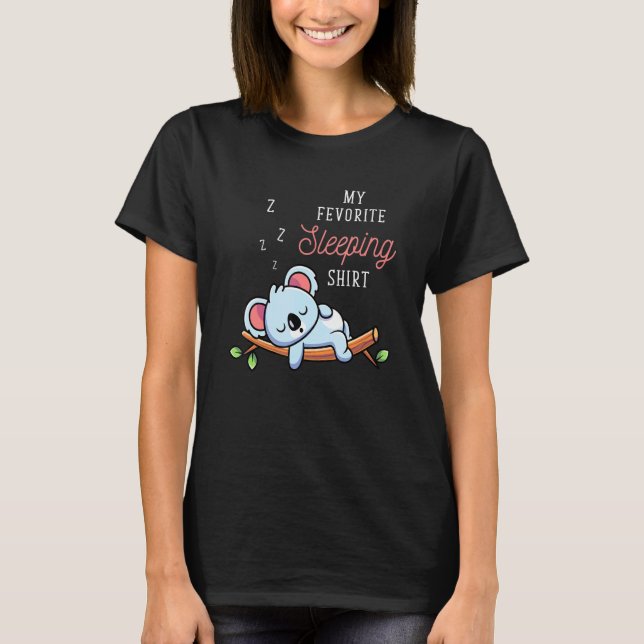 Aussie Animal Meu Camisa De Dormir Favorito Koala  (Frente)