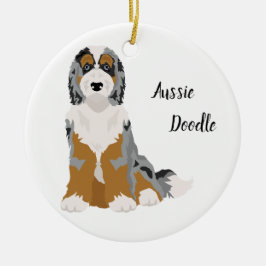 Aussie Poodle mix, Aussiedoodle Enfeites de natal