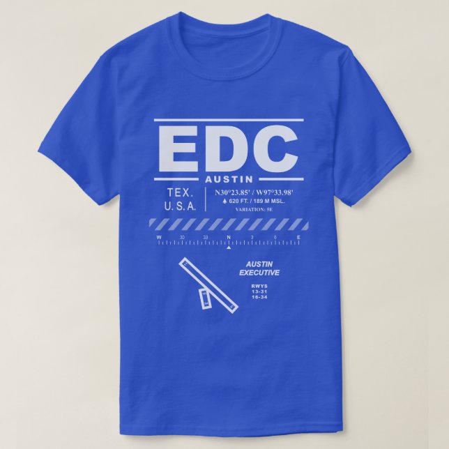 Austin Executive Airport EDC T-Shirt (Frente do Design)