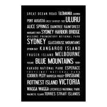 Austrália - poster tipográfico