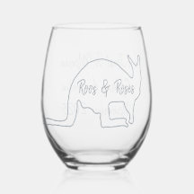 Australian Bachelorette Party Stemless Wine Glass