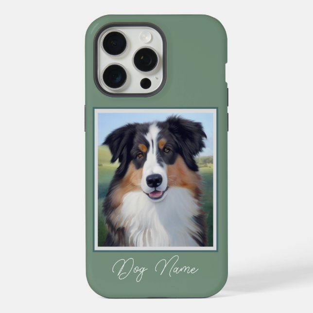Australian Shepherd Portrait  -  (Verso)