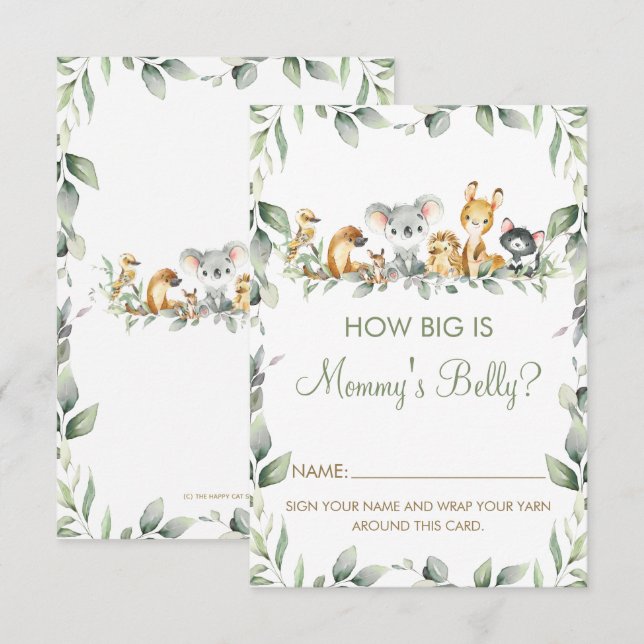 Australiano: Qual é o tamanho do cartão de Mamãe (Frente/Verso)