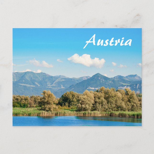 Áustria Belo Paisagem com o Cartão Postal dos Alpe (Frente)