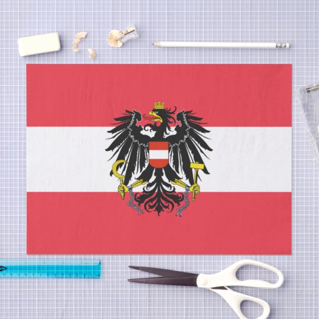 Áustria, Embroema, papel de seda da bandeira austr (Arte )