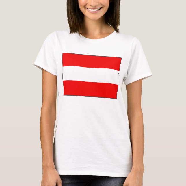 Áustria Flag x Map T-Shirt (Frente)