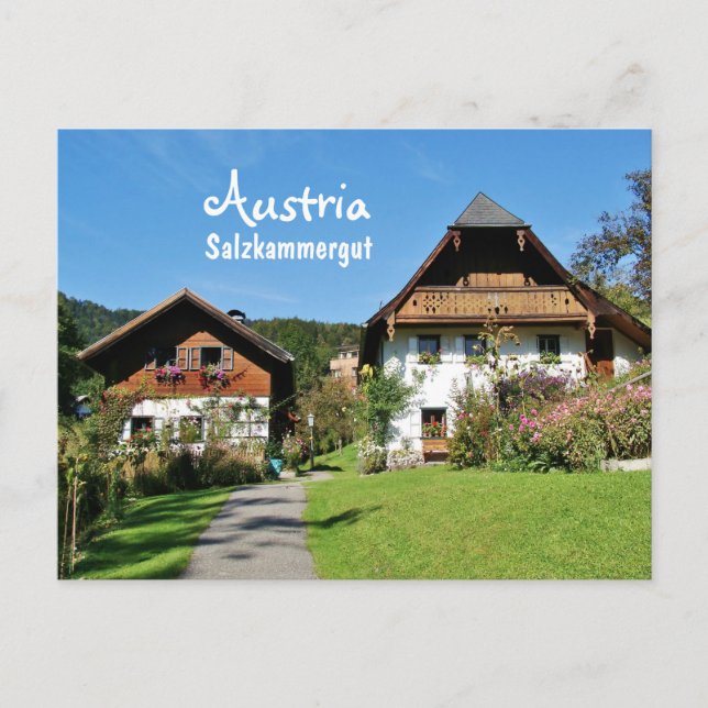 Áustria, Salzkammergut - Cartão postal (Frente)