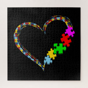 Autismo Consciência Amor Quebra-cabeça de Coraç