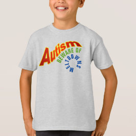 Autismo Cuidado com a camiseta básica das crianças