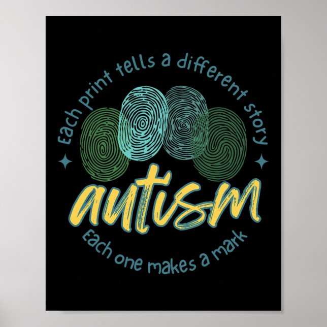 Autismo de Impressão Digital Cada Impressão Conta  (Frente)