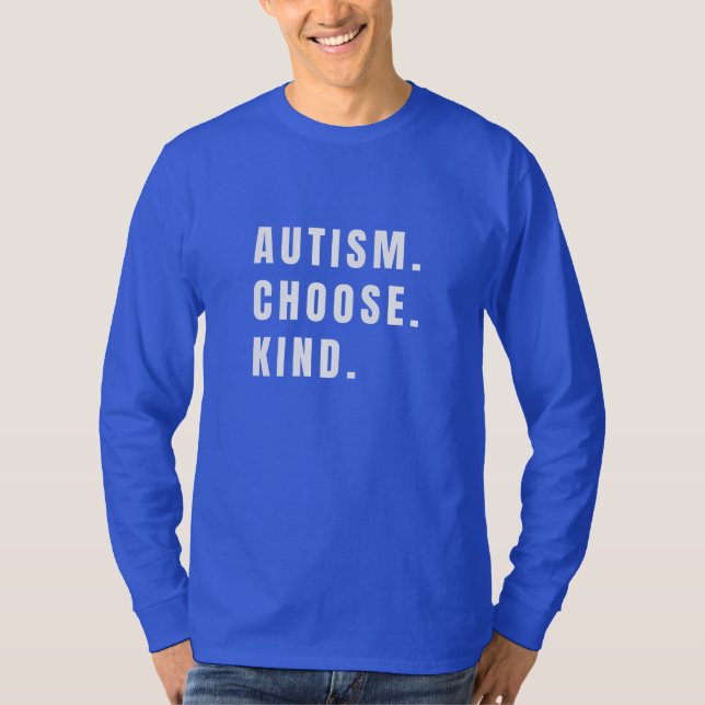 autismo escolhe tipo T-Shirt de longa folga (Frente)
