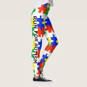 Autismo executando leggings Quebra-cabeça Pants G