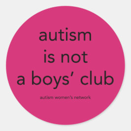 Autismo não é um clube para rapazes: autocolantes