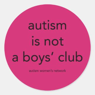 Autismo não é um clube para rapazes: autocolantes