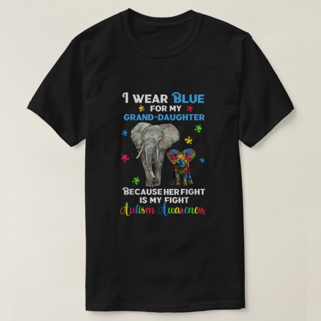 Autismo neta Avô Vovô Camisa Autisti (Frente do Design)