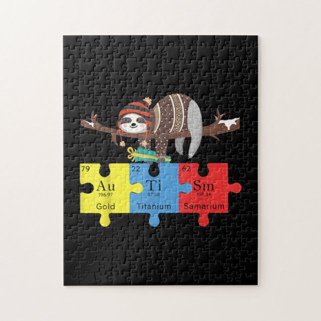 Autismo Quebra-cabeça Química Lama Autismo Consciê (Vertical)