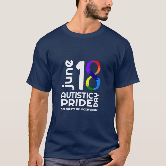 Autistic Pride T-Shirt Blue (Frente)