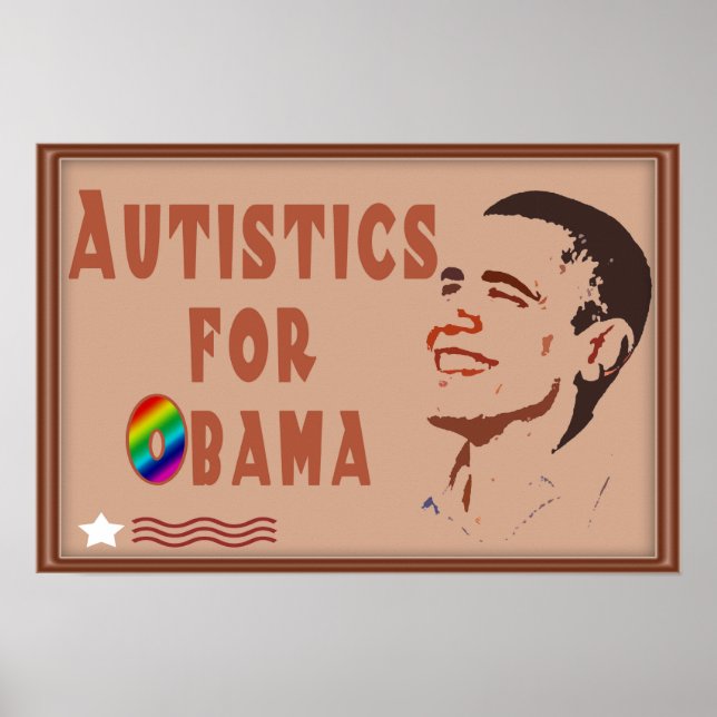 Autisticos para Obama Poster (Frente)