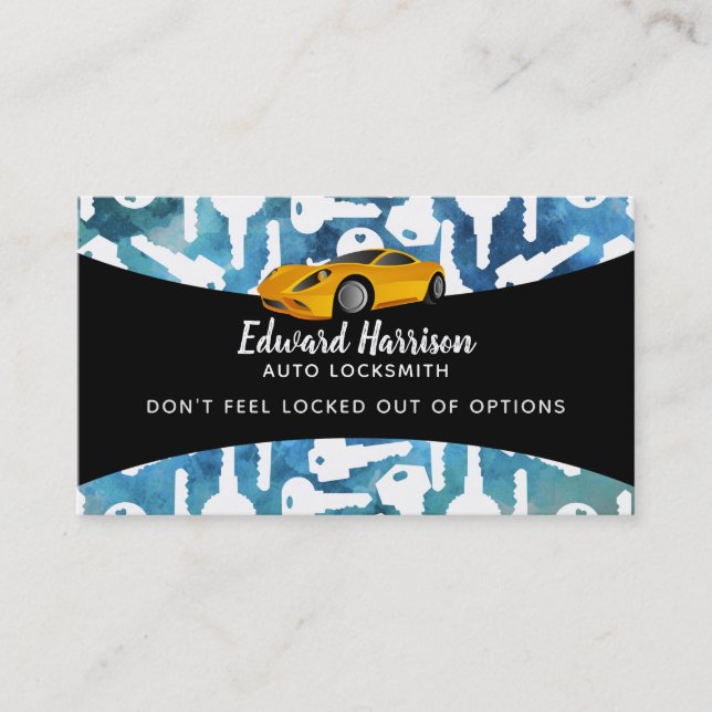 Auto cartões de visitas do serralheiro (Frente)