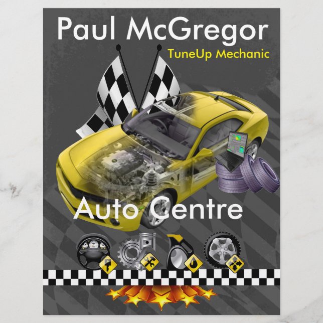 Auto Centre / TuneUp Mechanic Flyer (Frente)