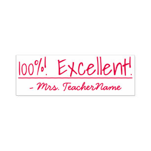 Auto Entintado "100%! Excelente!" + O carimbo de borracha