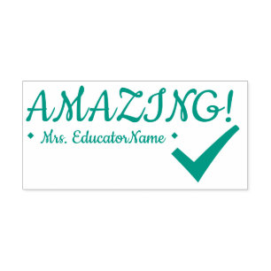 Auto Entintado "AMAZENAMENTO!" + Carimbo de borracha do educador