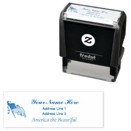 Auto Entintado América, Bela Morada Carimbo 3 Linhas