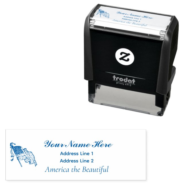 Auto Entintado América, Bela Morada Carimbo 3 Linhas (In Situ)