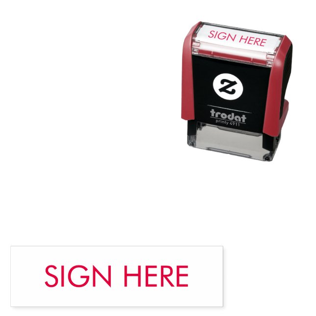 Auto Entintado ASSINAR AQUI Carimbo de Autoimpressão para Documen (In Situ)