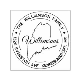 Auto Entintado Autodigitação de Carimbo de Endereço de Retorno Ma