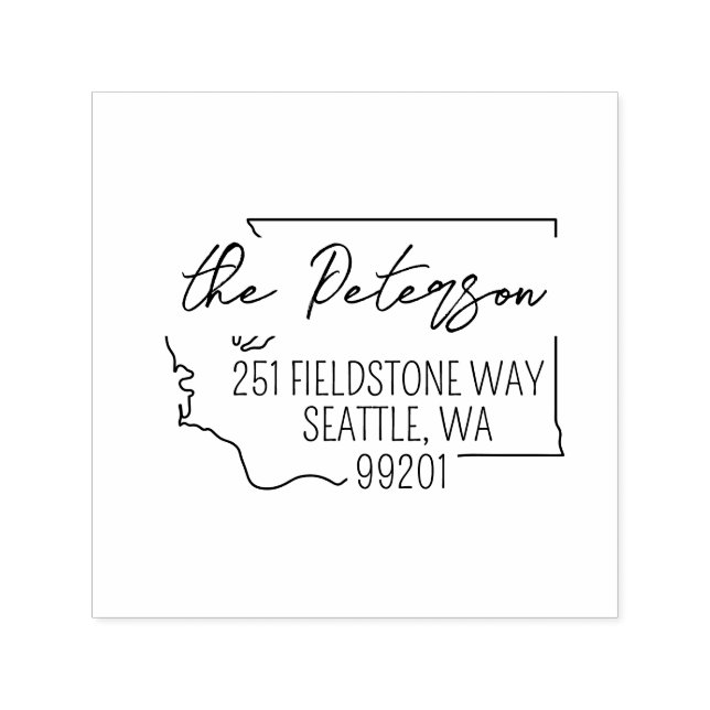 Auto Entintado Autodigitação do Carimbo de Endereço de Devolução  (Design)