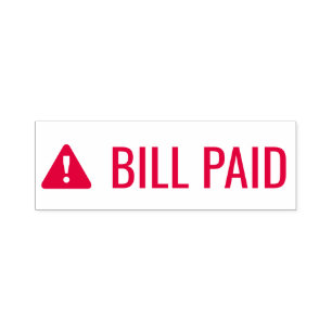 Auto Entintado "BILL PAID" & Indicativo Carimbo de Borracha