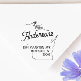 Auto Entintado Borracha de Autodigitação de Carimbo de Endereço d