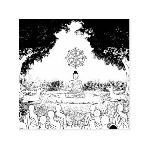 Auto Entintado Buda, Dharma, Carimbo de Sangha