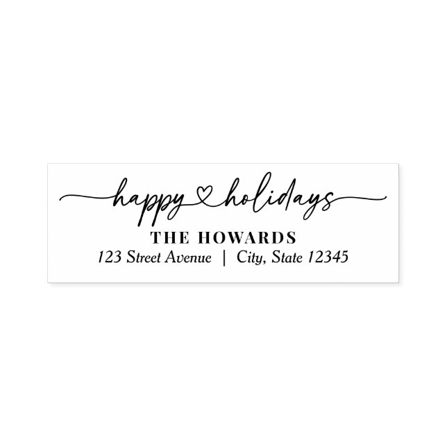 Auto Entintado Cardíaco querido Feriados Felizes Carimbo (Design)