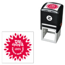 Carimbo Automático de Borracha vermelho