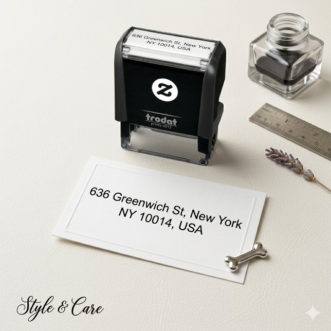 Auto Entintado Carimbo Automático de Endereço Único para Envelope (Unique Address Self-Inking Stamp for Envelopes)