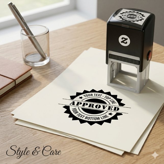 Auto Entintado Carimbo Automático de Selo de Aprovação Personaliz (Personalized Seal of Approval Self-Inking Stamp)