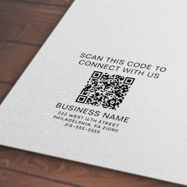 Auto Entintado Carimbo Automático Moderno de Código QR para Negóc (Criador carregado)