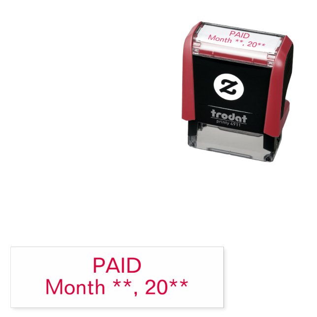 Auto Entintado Carimbo Autometalográfico de Pagamento com Linha d (In Situ)