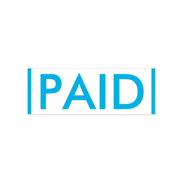 Auto Entintado Carimbo básico de borracha "PAGO" (Design)