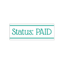 Carimbo básico de borracha "Status: PAID"