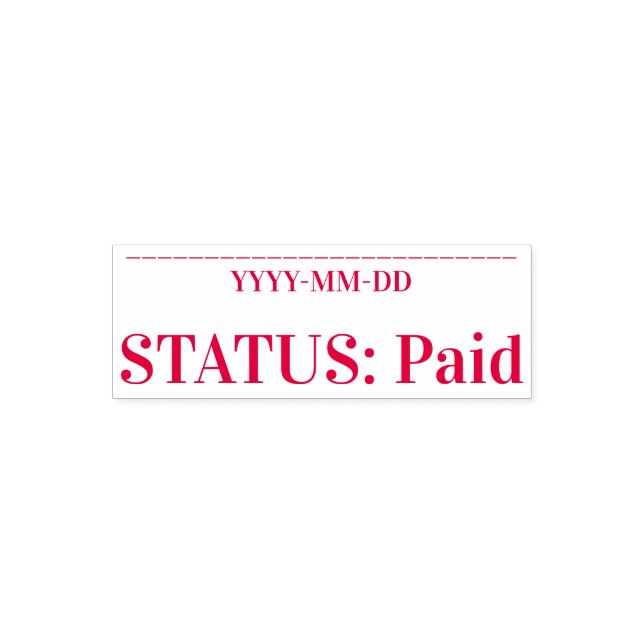 Auto Entintado Carimbo básico de borracha "STATUS: Paid" (Design)