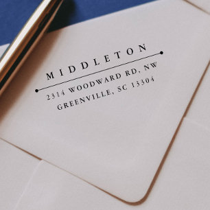 Auto Entintado Carimbo "clássico" de endereço de retorno com tint