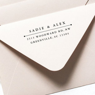 Auto Entintado Carimbo "clássico" de endereço de retorno com tint