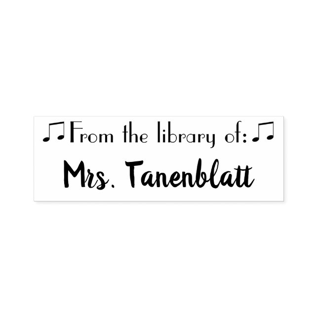 Auto Entintado Carimbo da Biblioteca de Música (Design)