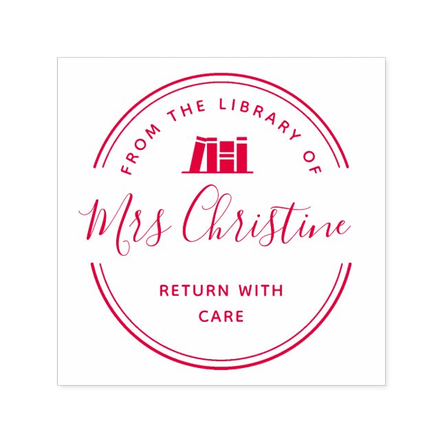 Auto Entintado Carimbo da biblioteca de scripts elegante (Design)