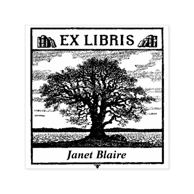 Auto Entintado Carimbo da Biblioteca Personalizada da Placa do Li (Design)