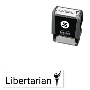 Auto Entintado Carimbo de 1,4 pol. libertário x 0,4 pol.